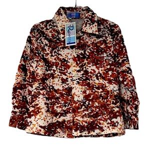 NWT Rebecca multi color button down blouse size 5